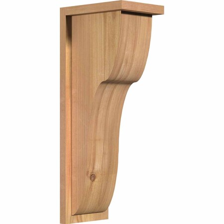 Ekena Millwork Carmel Smooth Corbel w/Backplate, Western Red Cedar, 7 1/2"W x 10"D x 26"H COR08X10X26CAR01SWR